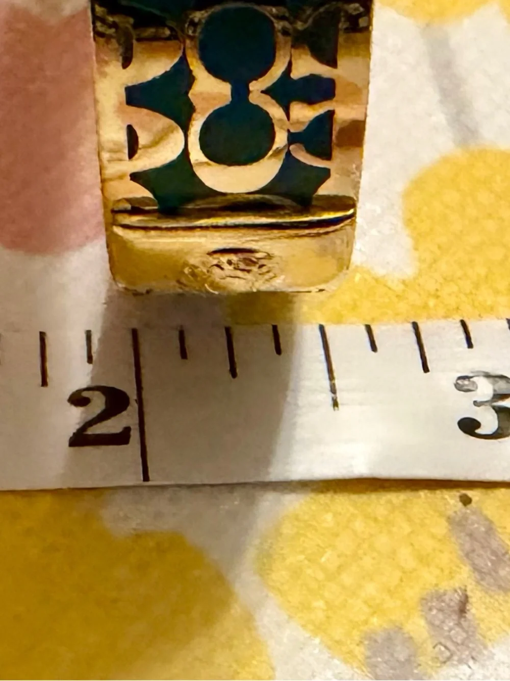 COACH Teal Blue & Golden Logo Slip On Bangle